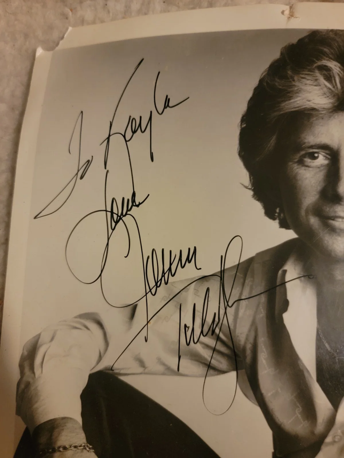 Johnny Tillotson Signed Autographed Promo Photo Vintage 8x10 Music Memorabilia, изображение 3
