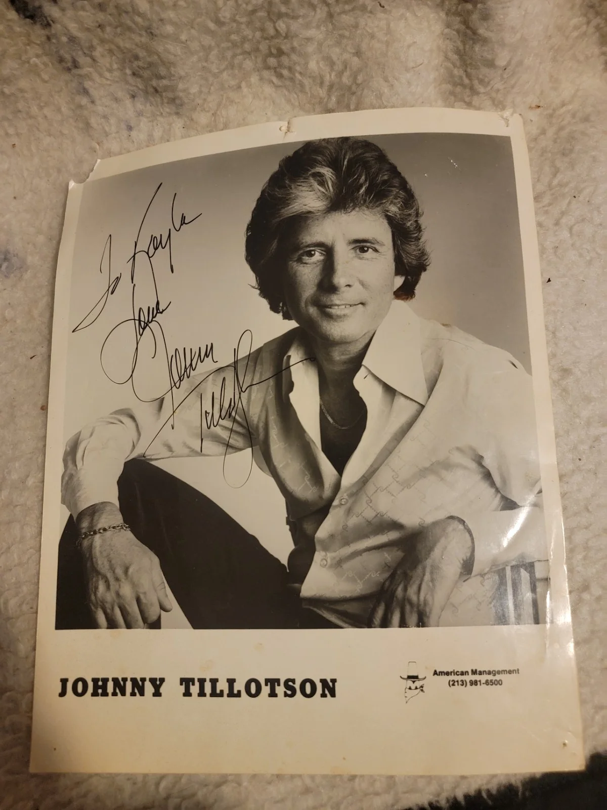Johnny Tillotson Signed Autographed Promo Photo Vintage 8x10 Music Memorabilia, изображение 4