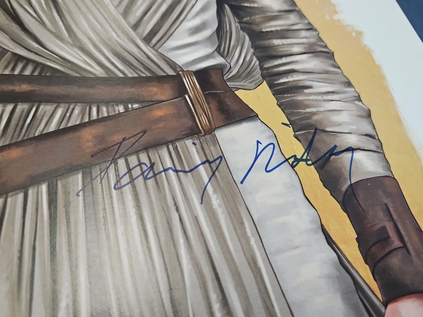 DAISY RIDLEY SIGNED 13x19 STAR WARS LITHOGRAPH PHOTO JSA COA - T. Santiago 1-16, изображение 3
