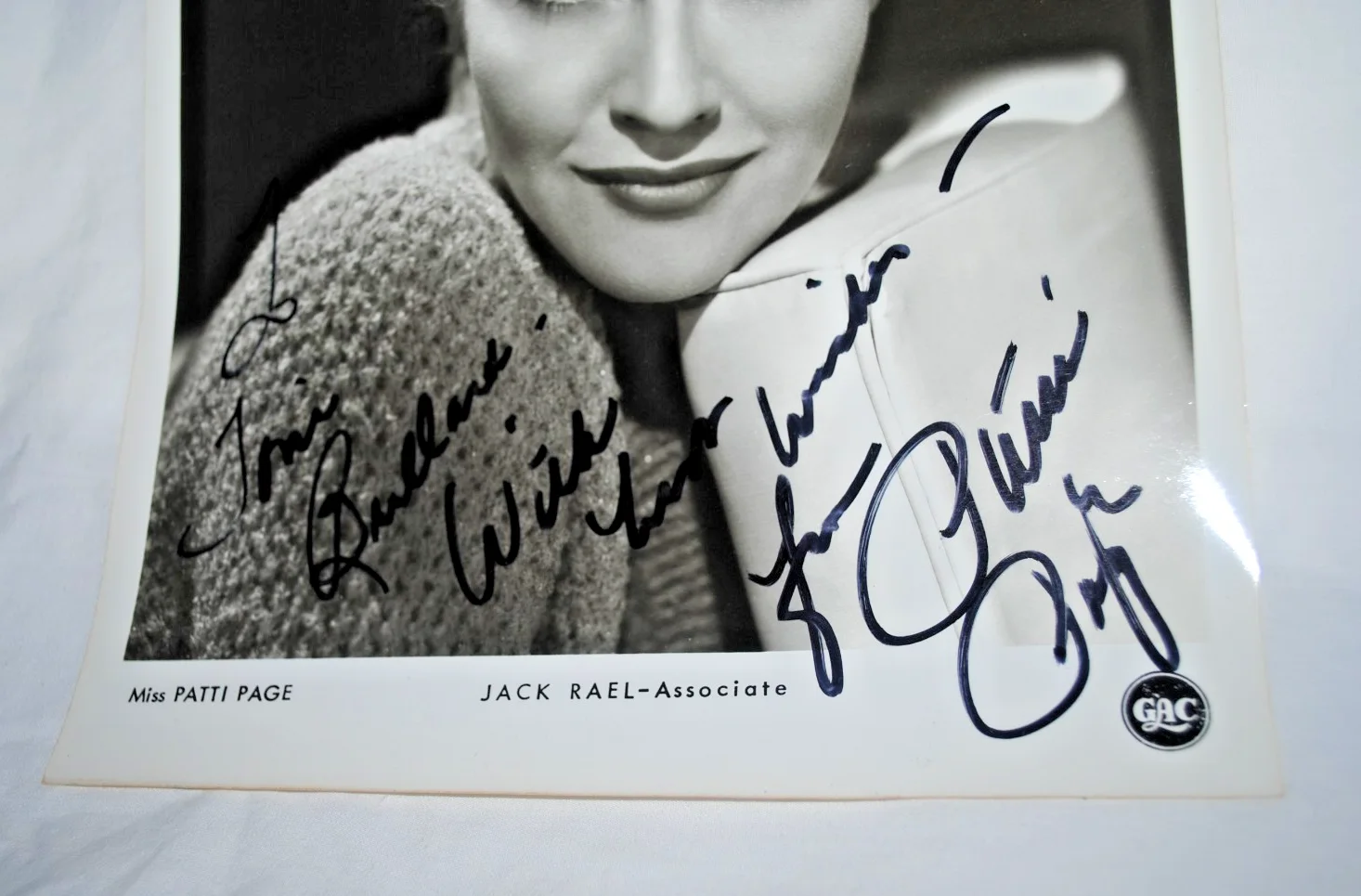 Patti Page vintage promotional 8x10 photo, SIGNED, personalized, изображение 2