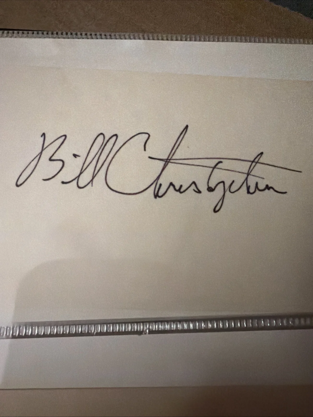 William “Bill” Christopher Signed Index Card Autograph – MAS*H Father Mulcahy, image 2