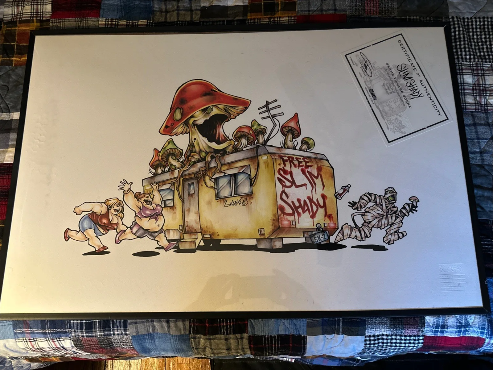 Eminem Slim Shady Limited Ed Signed Autographed Lithograph! 69/99 Skamz Trailer, image 2