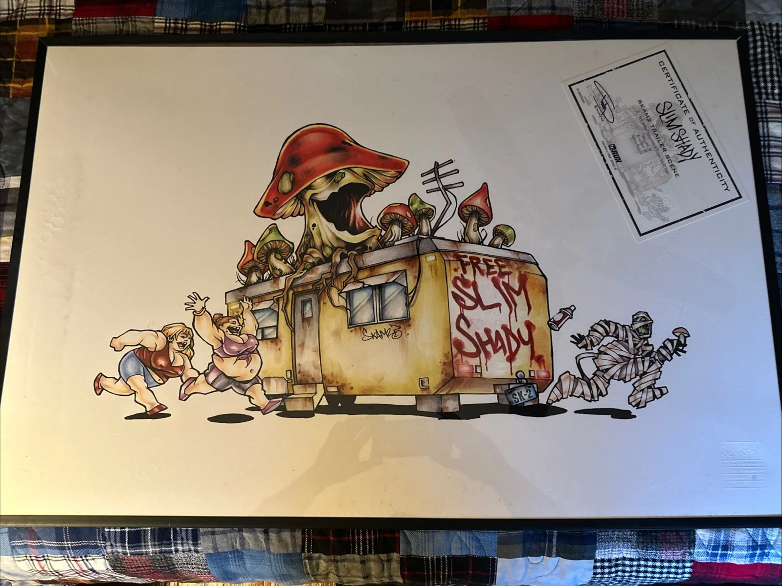 Eminem Slim Shady Limited Ed Signed Autographed Lithograph! 69/99 Skamz Trailer, image 4