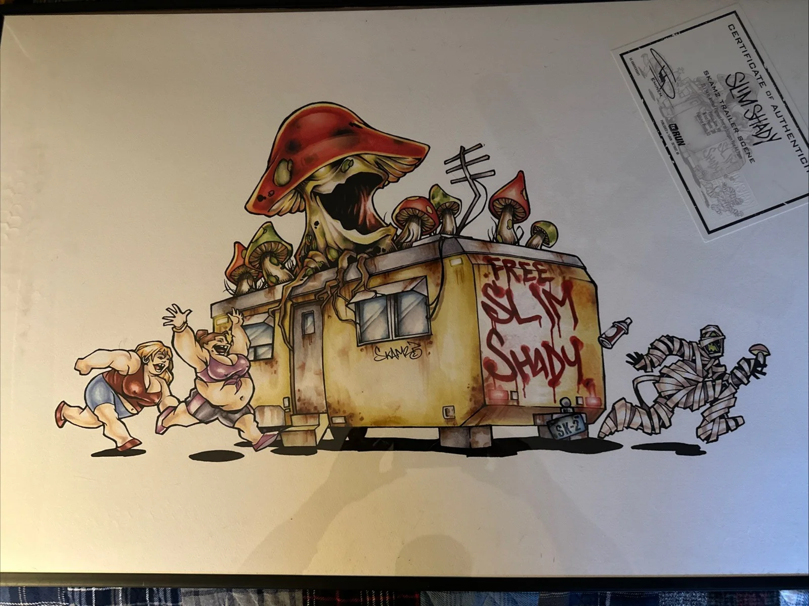 Eminem Slim Shady Limited Ed Signed Autographed Lithograph! 69/99 Skamz Trailer, image 5