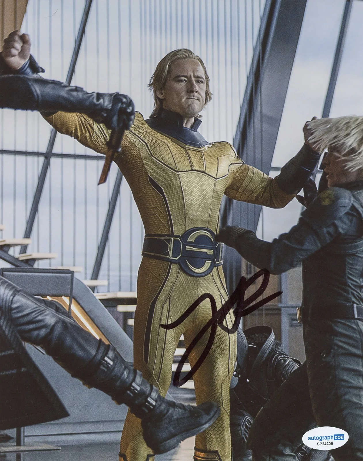 Lewis Pullman — Lewis Pullman Signed Autographed THUNDERBOLTS SENTRY 8x10 Photo PROOF ACOA C, image 2
