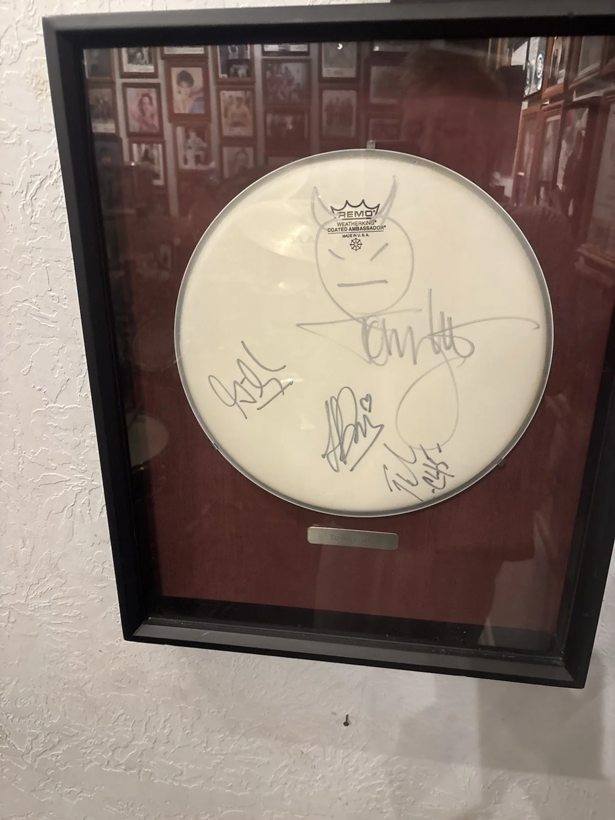 Autographed Drumhead Rock Star Supernova With Tommy Lee And Gilby Clark- FRAMED!, image 3