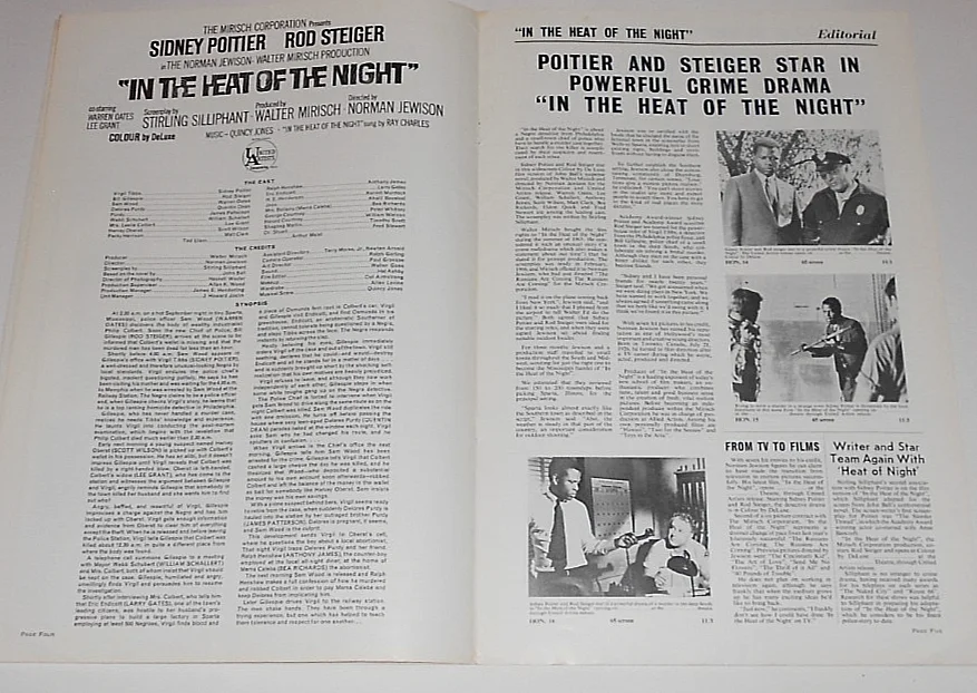 IN THE HEAT OF THE NIGHT. 1950 THRILLER MOVIE. ORIGINAL UK CAMPAIGN PRESS BOOK, изображение 3