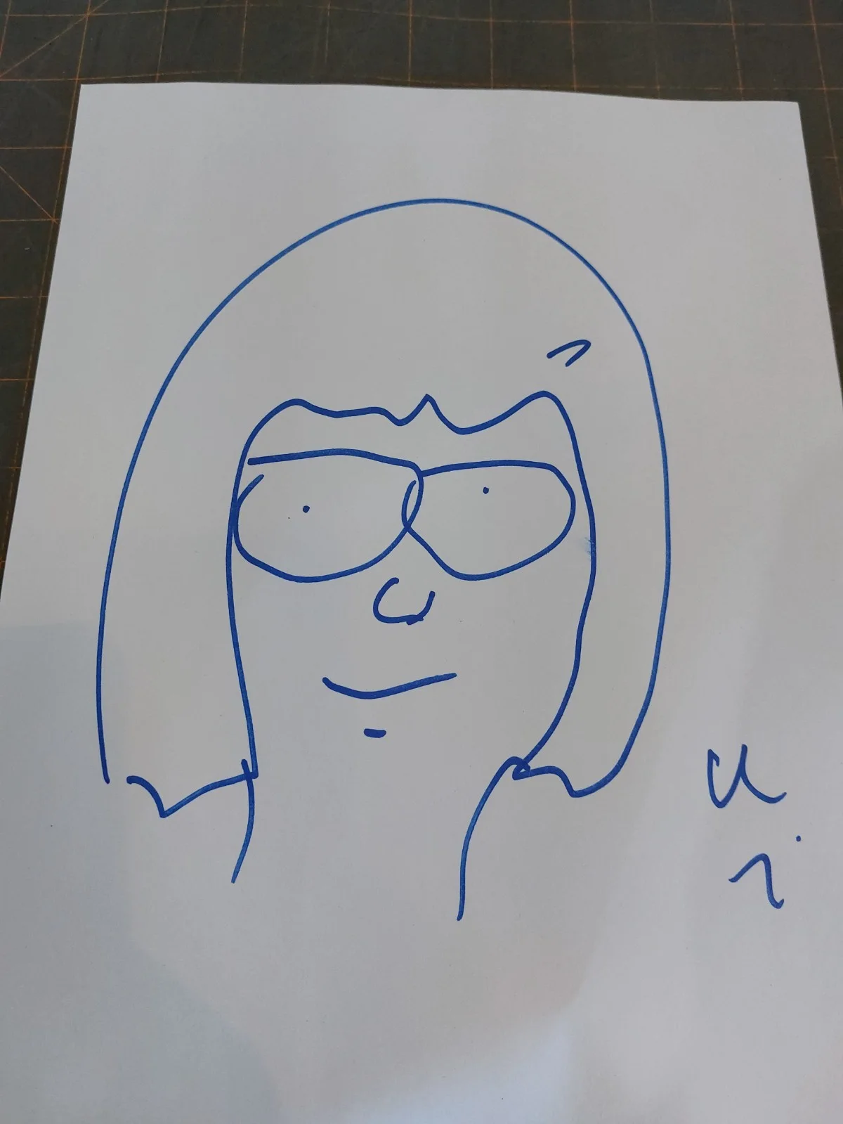 Dan Mintz — Dan Mintz Signed 8.5x11 Paper Sketch Tina Bob's Burger No COA, изображение 3