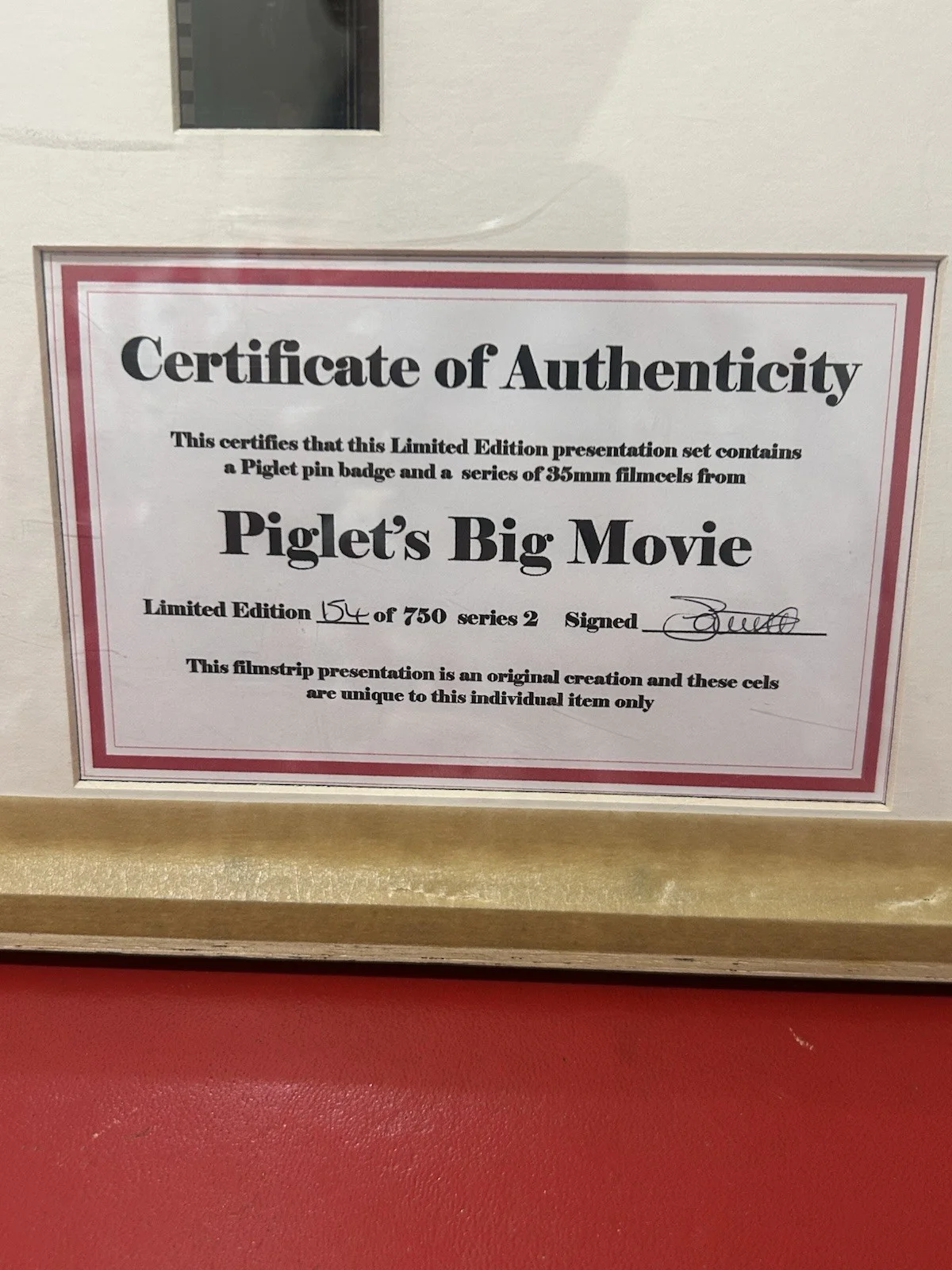 Disney Piglet’s Big Movie,Limited Edition FilmCell &Pin Presentation,COA,154/750, изображение 3