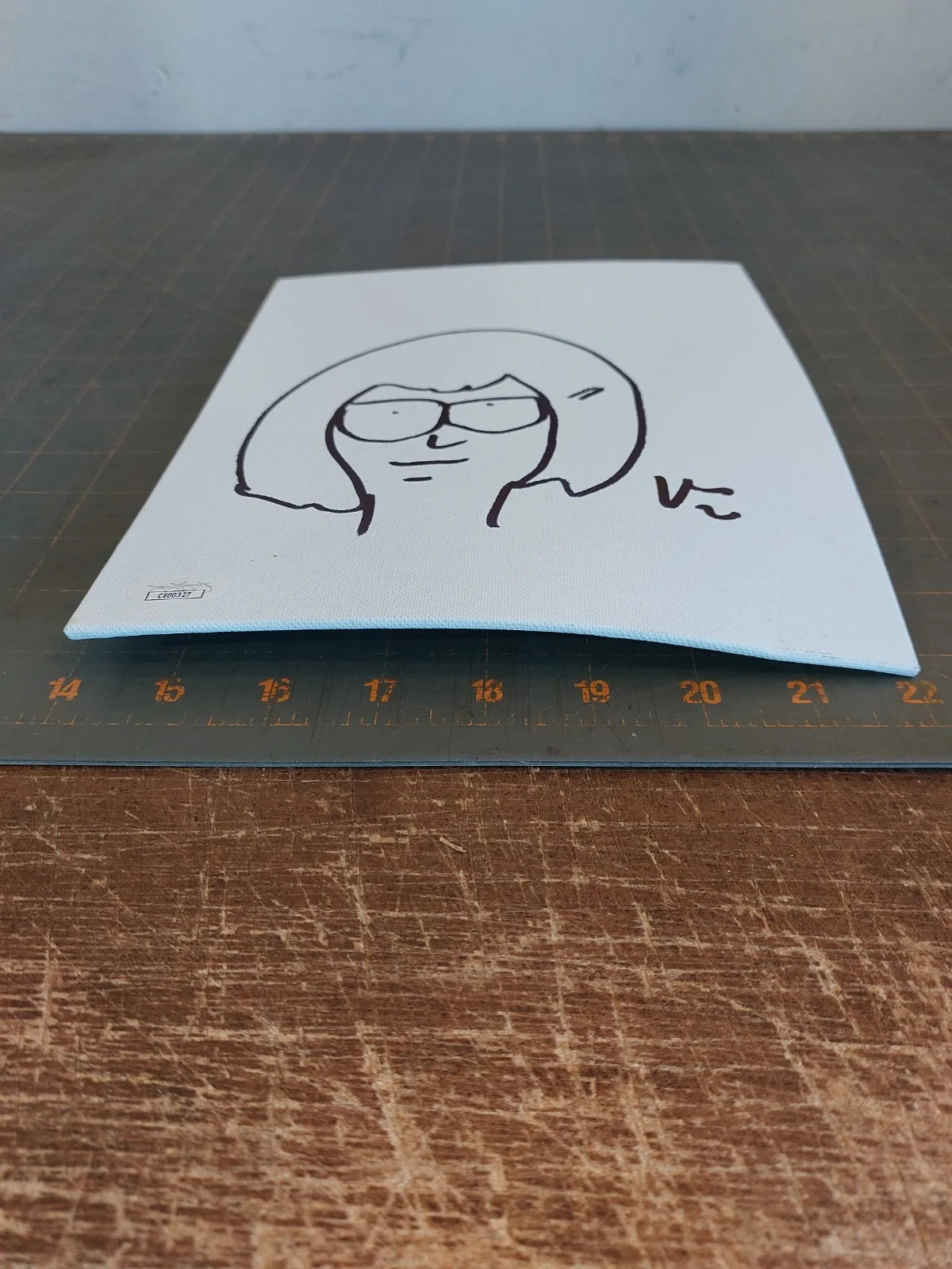 Dan Mintz — Dan Mintz Signed 8x10 Canvas Sketch Tina Bob's Burger JSA Bent, image 5
