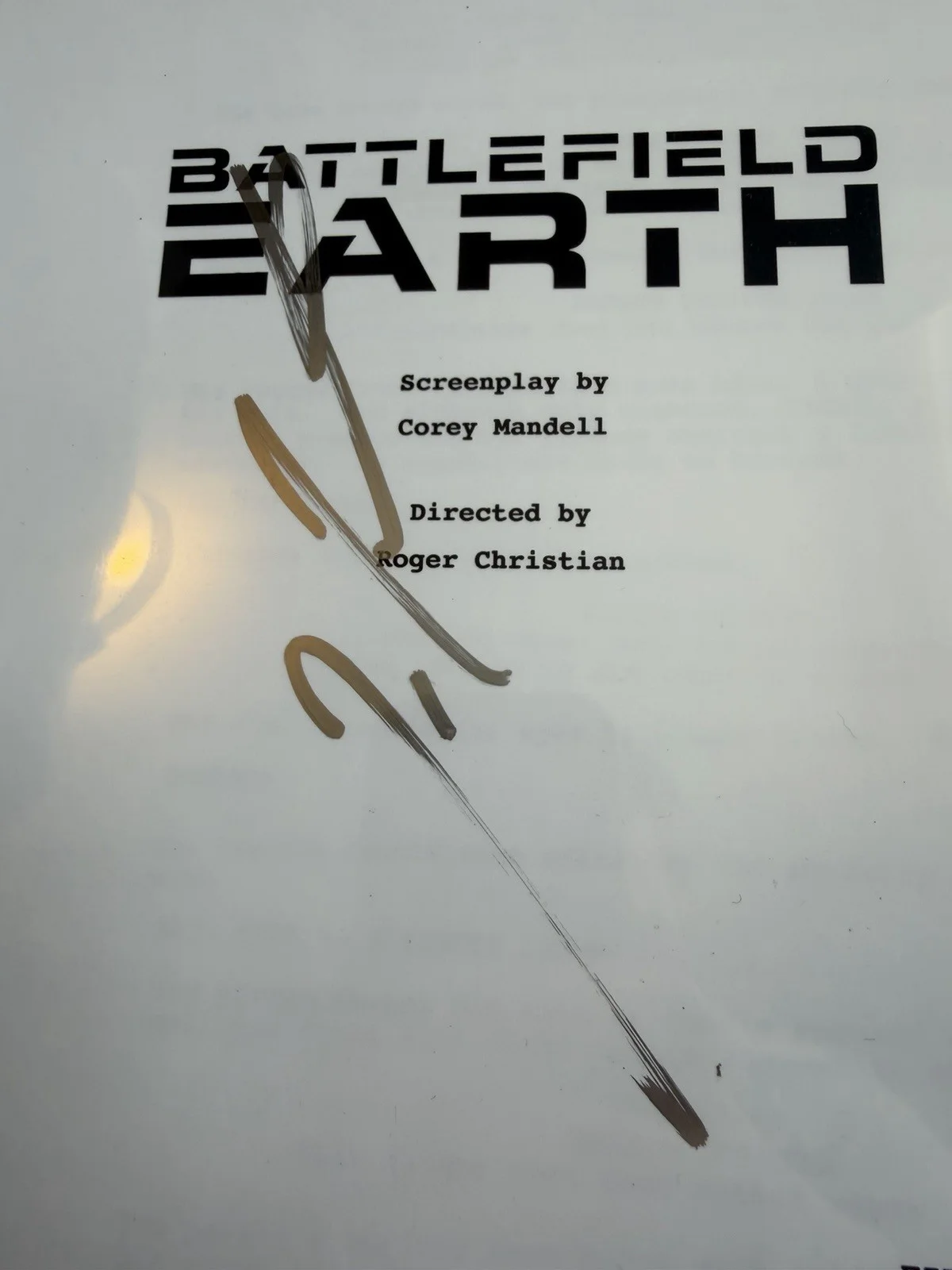 Battlefield Earth SIGNED Script - John Travolta - BAS, изображение 3