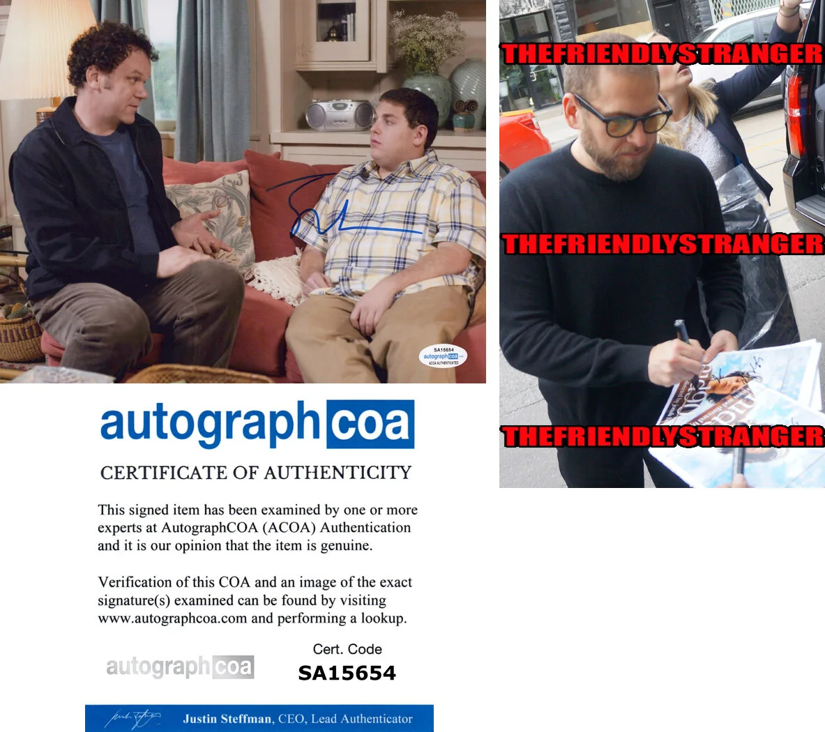 JONAH HILL — Jonah Hill signed Autographed "CYRUS" 8x10 Photo PROOF Superbad ACOA COA