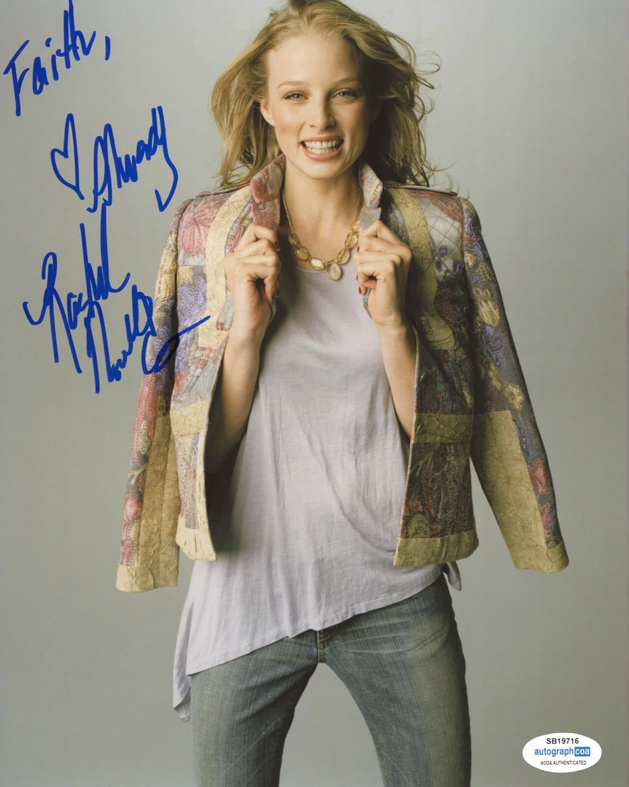 RACHEL NICHOLS — Rachel Nichols signed Autographed 8x10 Photo a PROOF Hot SEXY Continuum ACOA COA, image 3
