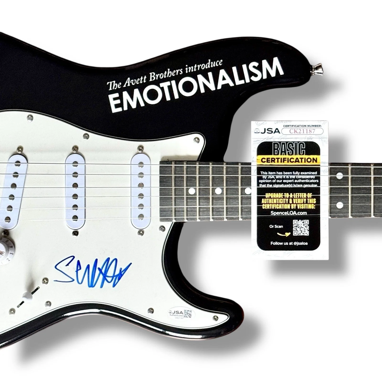 Scott Avett Signed Guitar Custom Graphics JSA COA Avett Brothers Emotionalism, image 2
