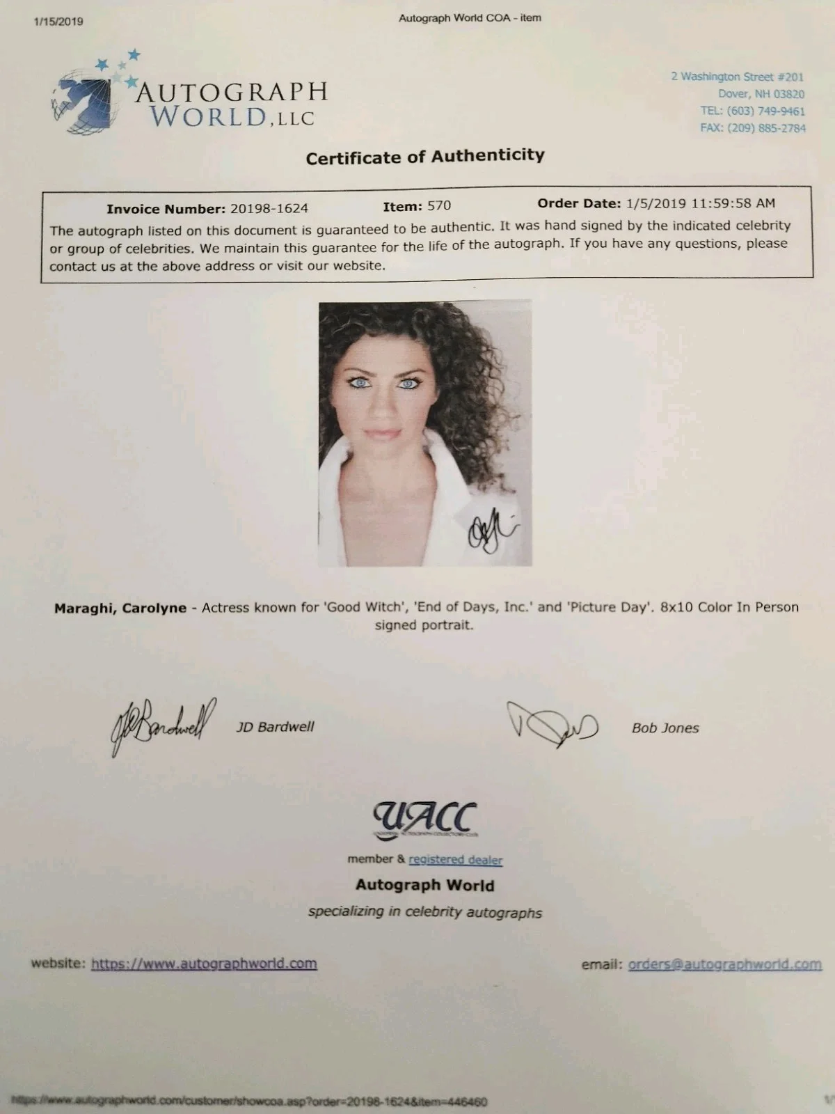 Carolyne Maraghi Signed Autographed 8x10" Photograph AW COA Good Witch Sexy, изображение 4