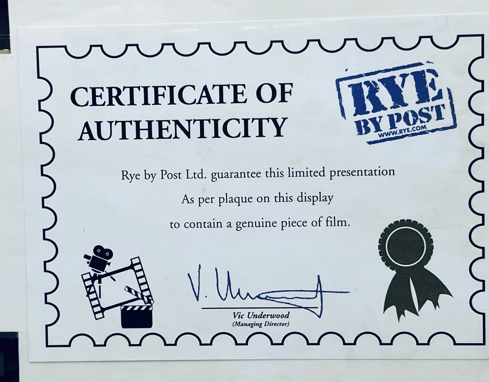 Framed Rye By Post Ltd The Godfather . 35mm Film Cell With COA Mounted Display, изображение 5