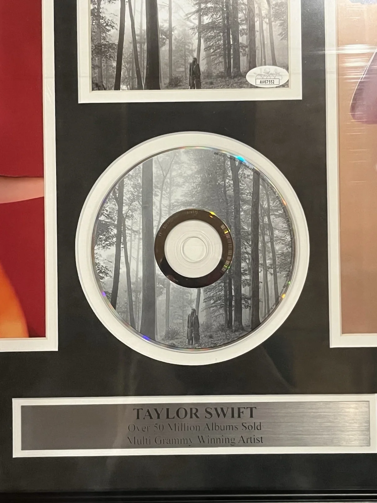 Taylor Swift Signed Autographed "Folklore" CD Photo Collage Framed JSA, image 3
