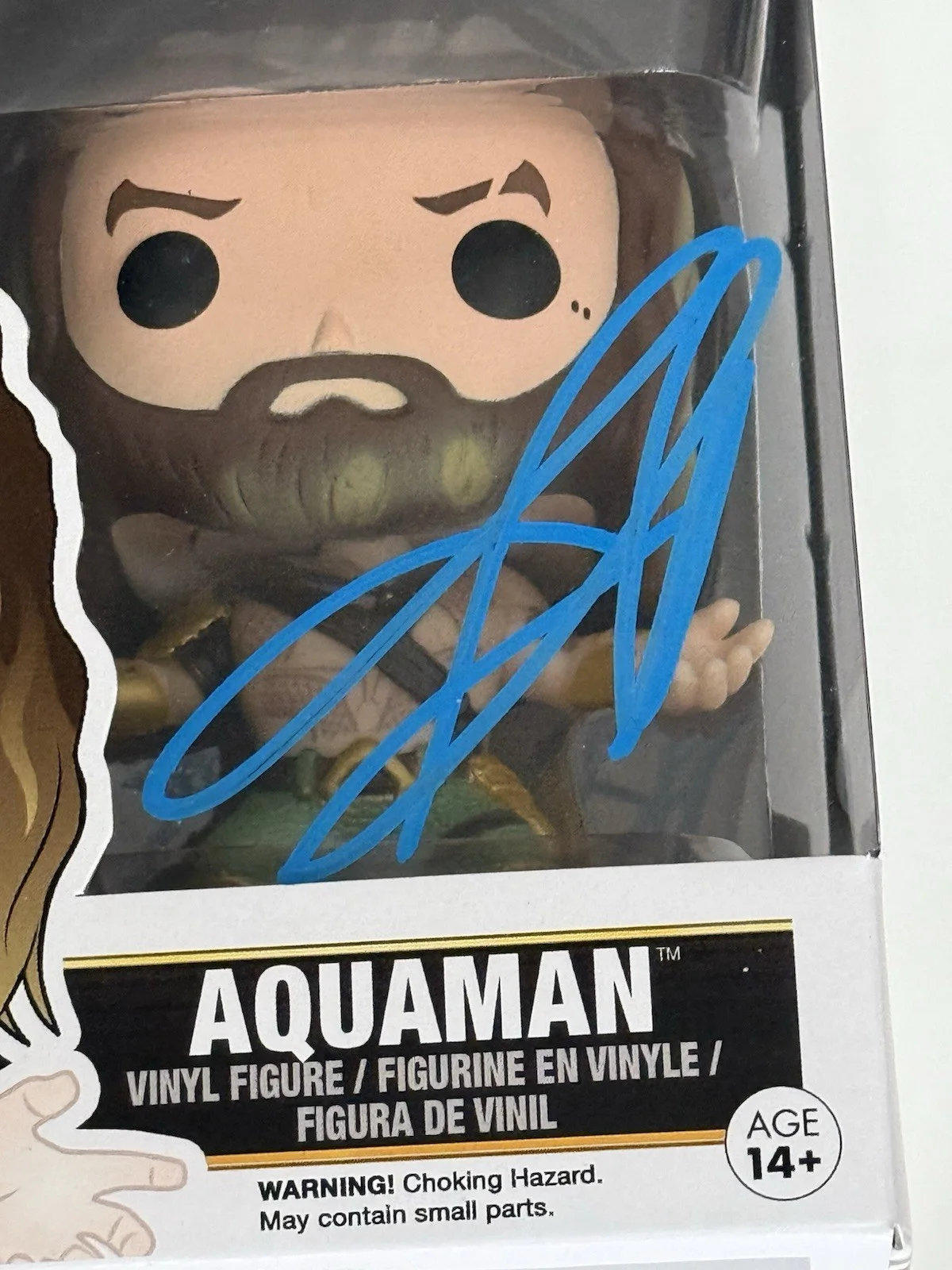 Jason Momoa — Jason Momoa signed Aquman Batman vs Superman Funko Pop #87 Beckett BAS autograph, изображение 2