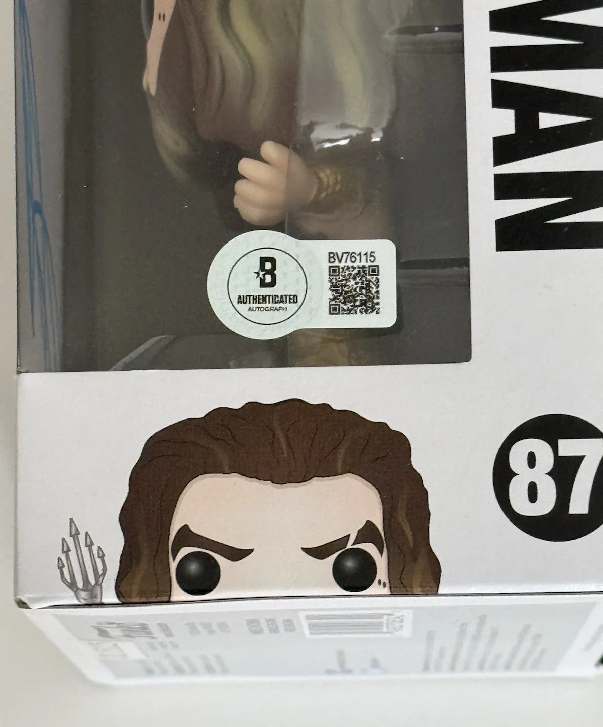 Jason Momoa — Jason Momoa signed Aquman Batman vs Superman Funko Pop #87 Beckett BAS autograph, изображение 3