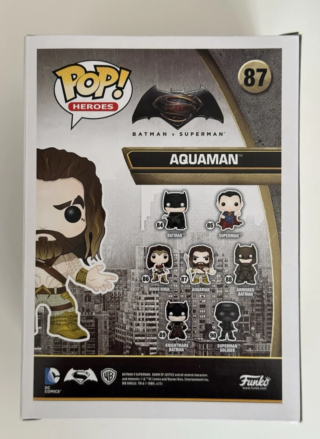 Jason Momoa — Jason Momoa signed Aquman Batman vs Superman Funko Pop #87 Beckett BAS autograph, изображение 4
