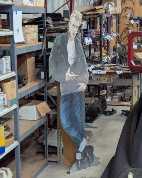 Sal Mineo — James Dean Full Size Cutout Autographed By Sal Mineo, Vintage Authentic Auto.!, image 2