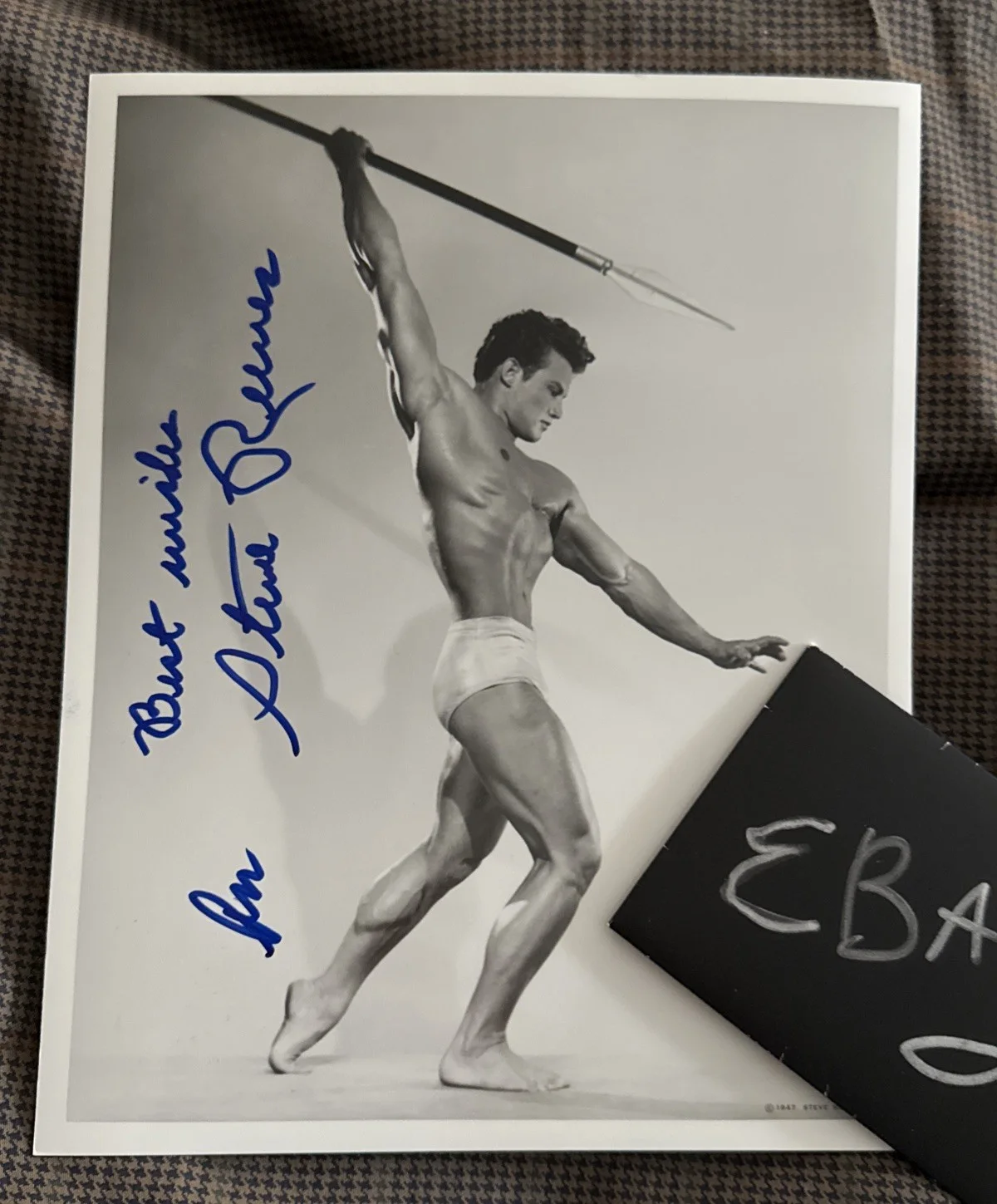 Steve Reeves SIGNED PHOTO Bodybuilder PSA COA Mr. America Universe 1947 Photo, изображение 2