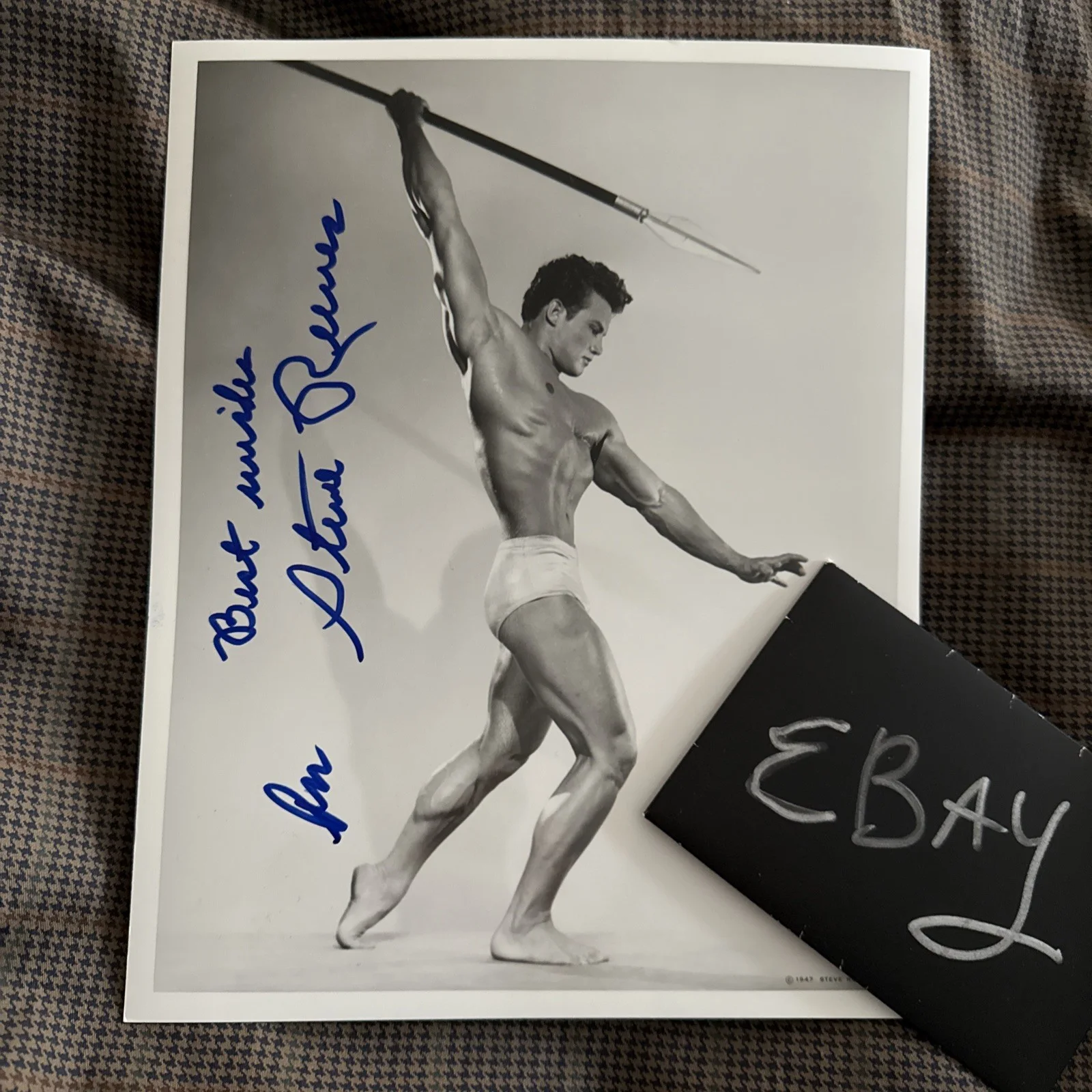 Steve Reeves SIGNED PHOTO Bodybuilder PSA COA Mr. America Universe 1947 Photo, изображение 4