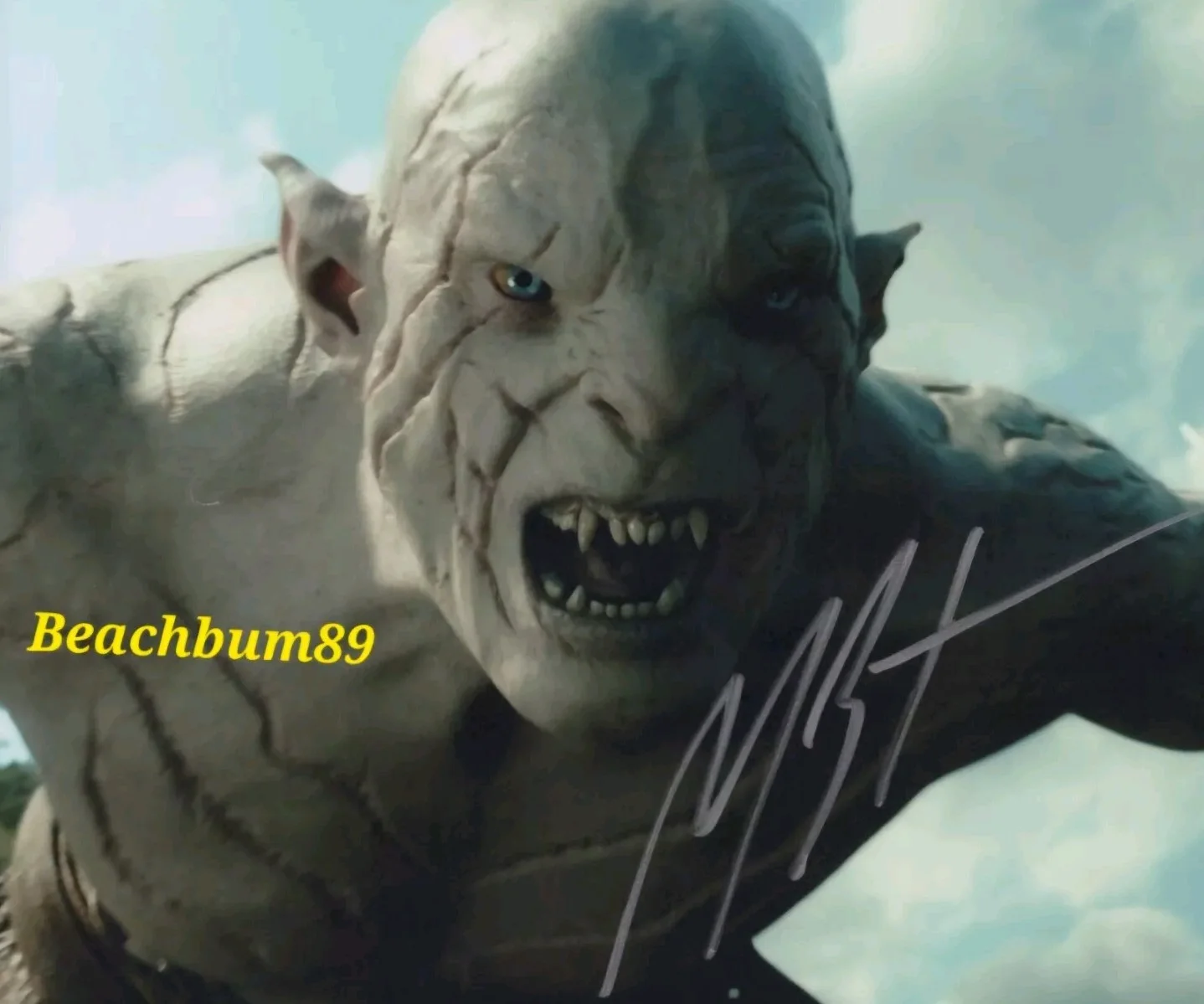 Manu Bennett — MANU BENNETT - 'Azog' In The Hobbit: The Desolation Of Smaug Signed 8x10 W/COA, image 4