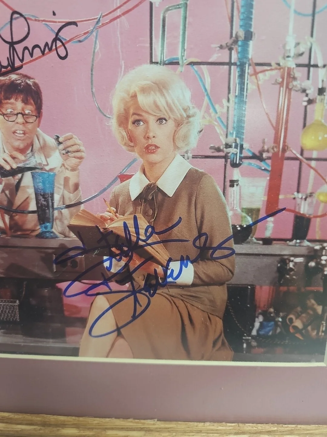 JERRY LEWIS STELLA STEVENS — JERRY LEWIS STELLA STEVENS "THE NUTTY PROFESSOR" SIGNED AUTOGRAPH FRAMED PHOTO, image 3