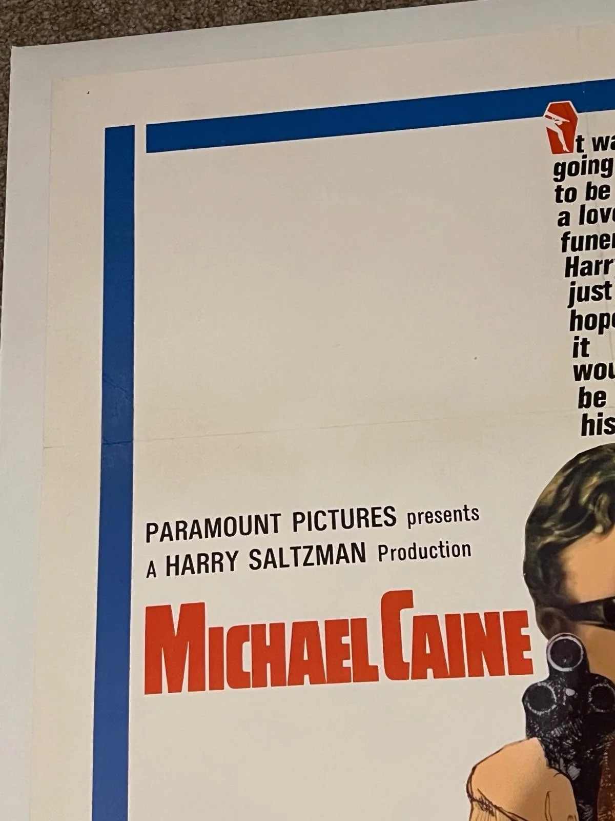 Funeral In Berlin US One Sheet 1967 First Release Film Poster 27x41 LINEN BACKED, image 3