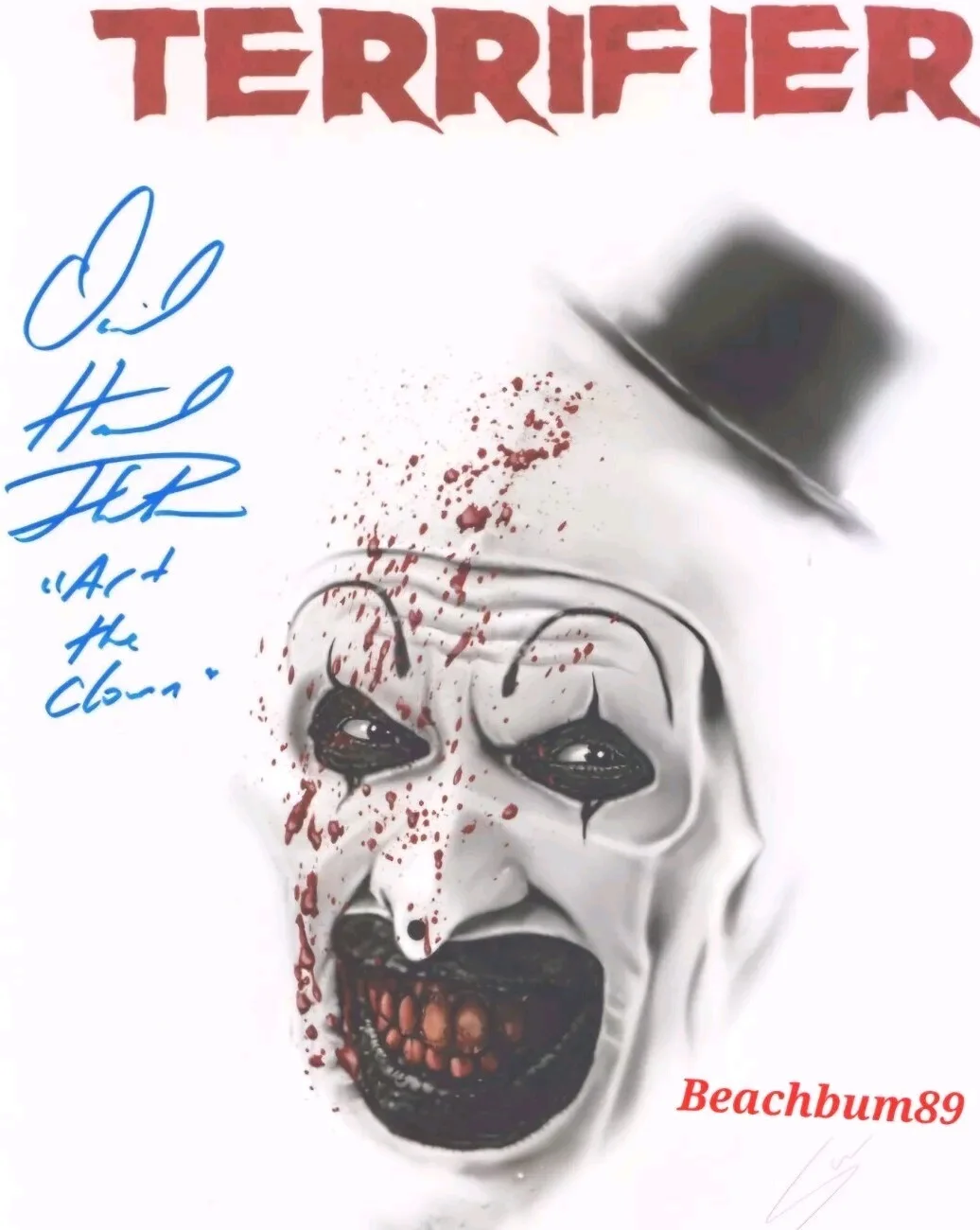 David howard Thornton — 'Art The Clown' - 'DAVID HOWARD THORNTON' In "Terrifier 2" - Signed 11X14 w/COA, изображение 5