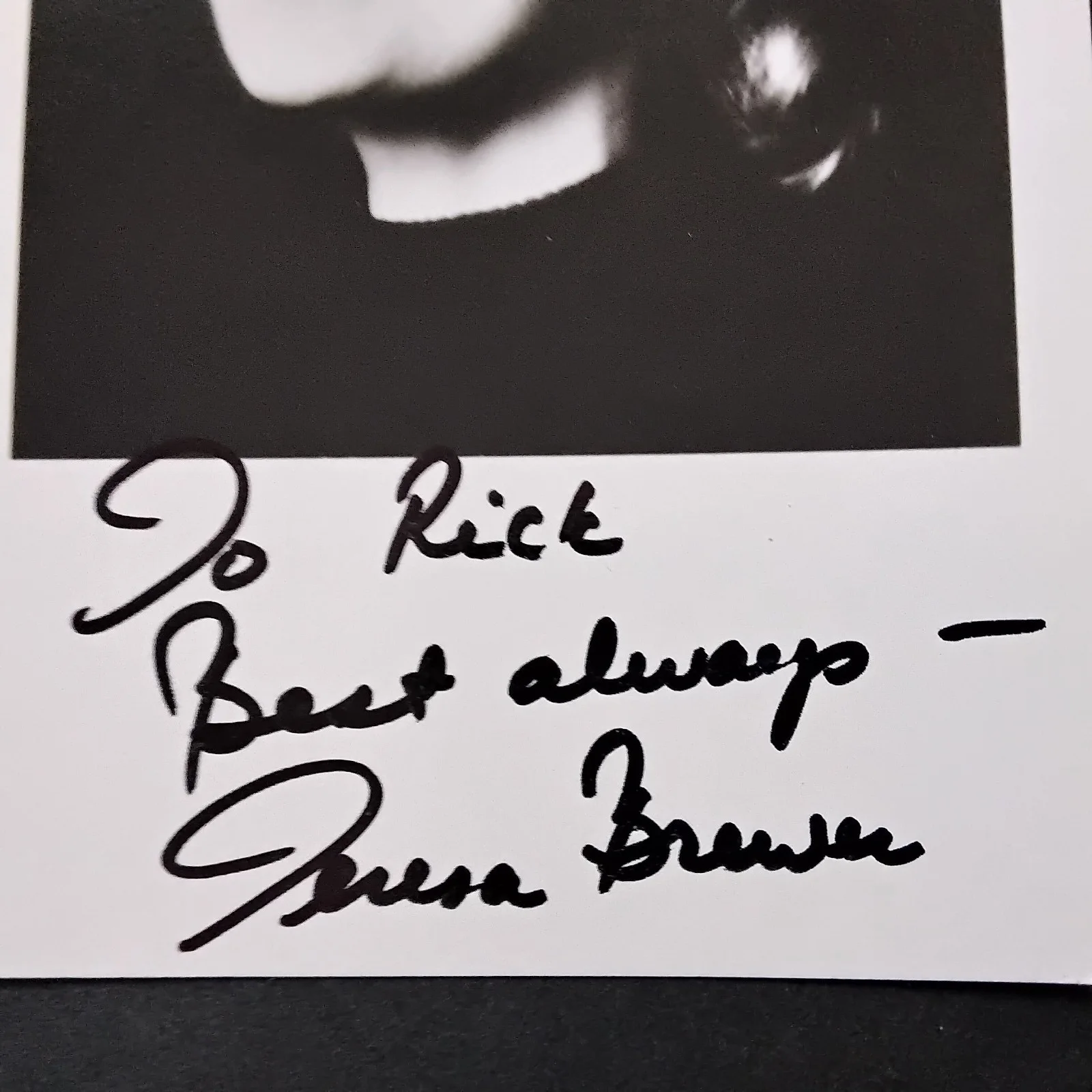 Teresa Brewer SIGNED 3x5 Photo Radio Movie TV Singer Let Me Go Lover Tear Fell, изображение 3
