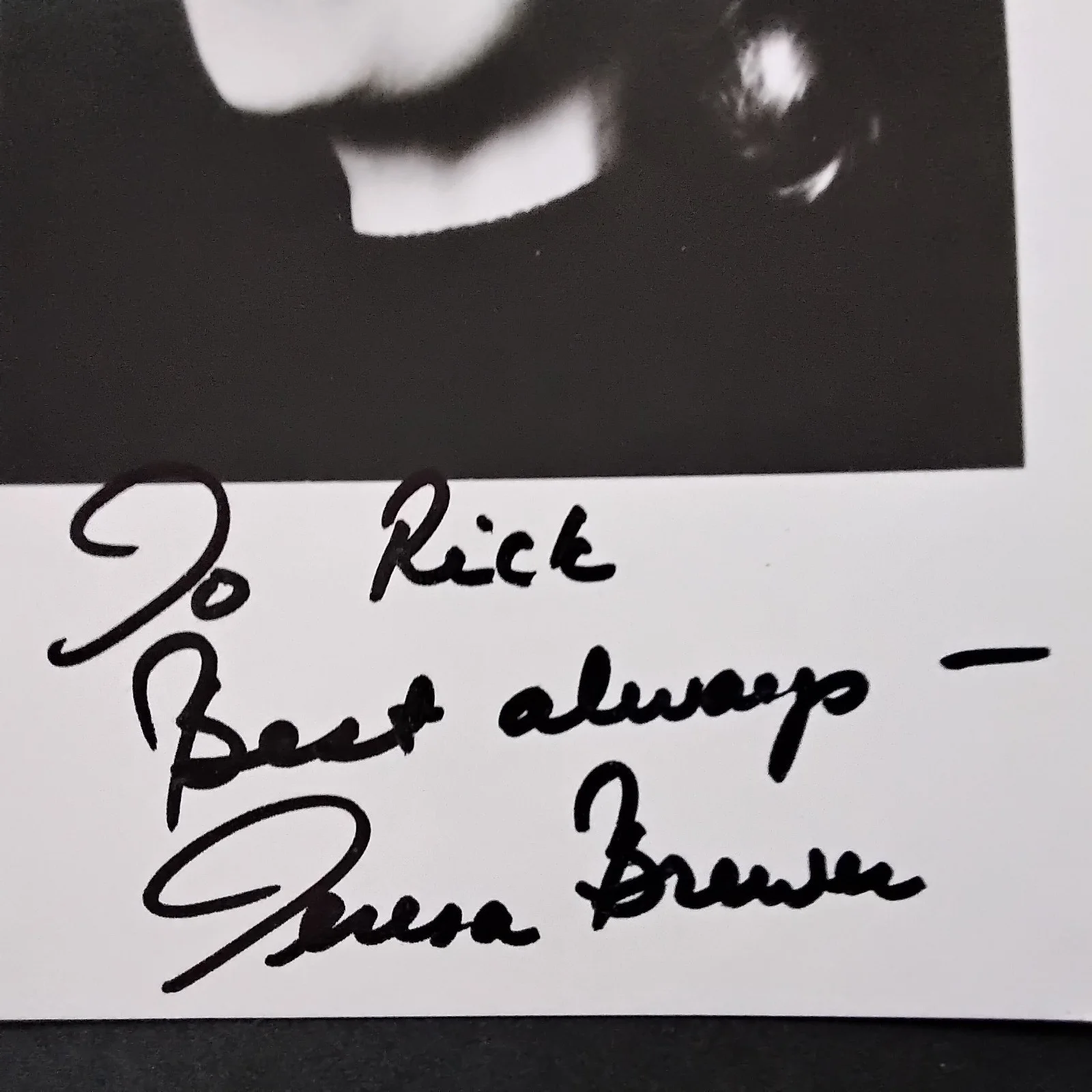 Teresa Brewer SIGNED 3x5 Photo Radio Movie TV Singer Let Me Go Lover Tear Fell, изображение 4