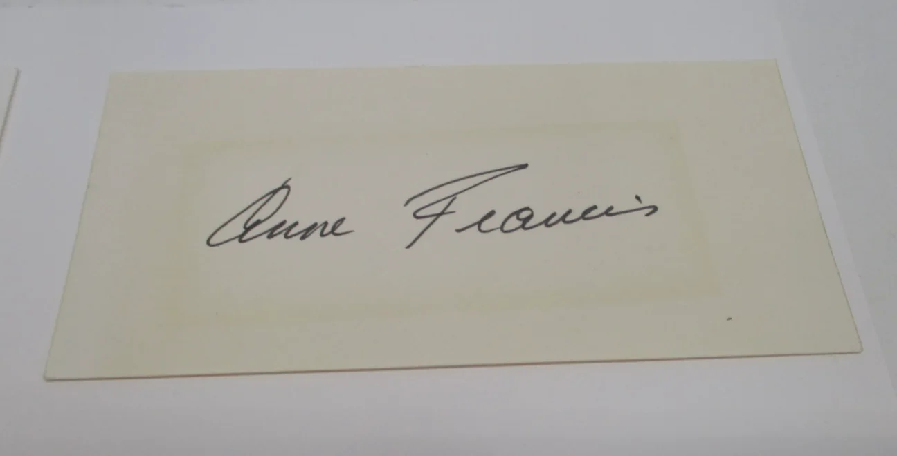 5 FORBIDDEN PLANET Autographs LESLIE NIELSEN Anne Frances etc... w/ COA CM5803, image 4