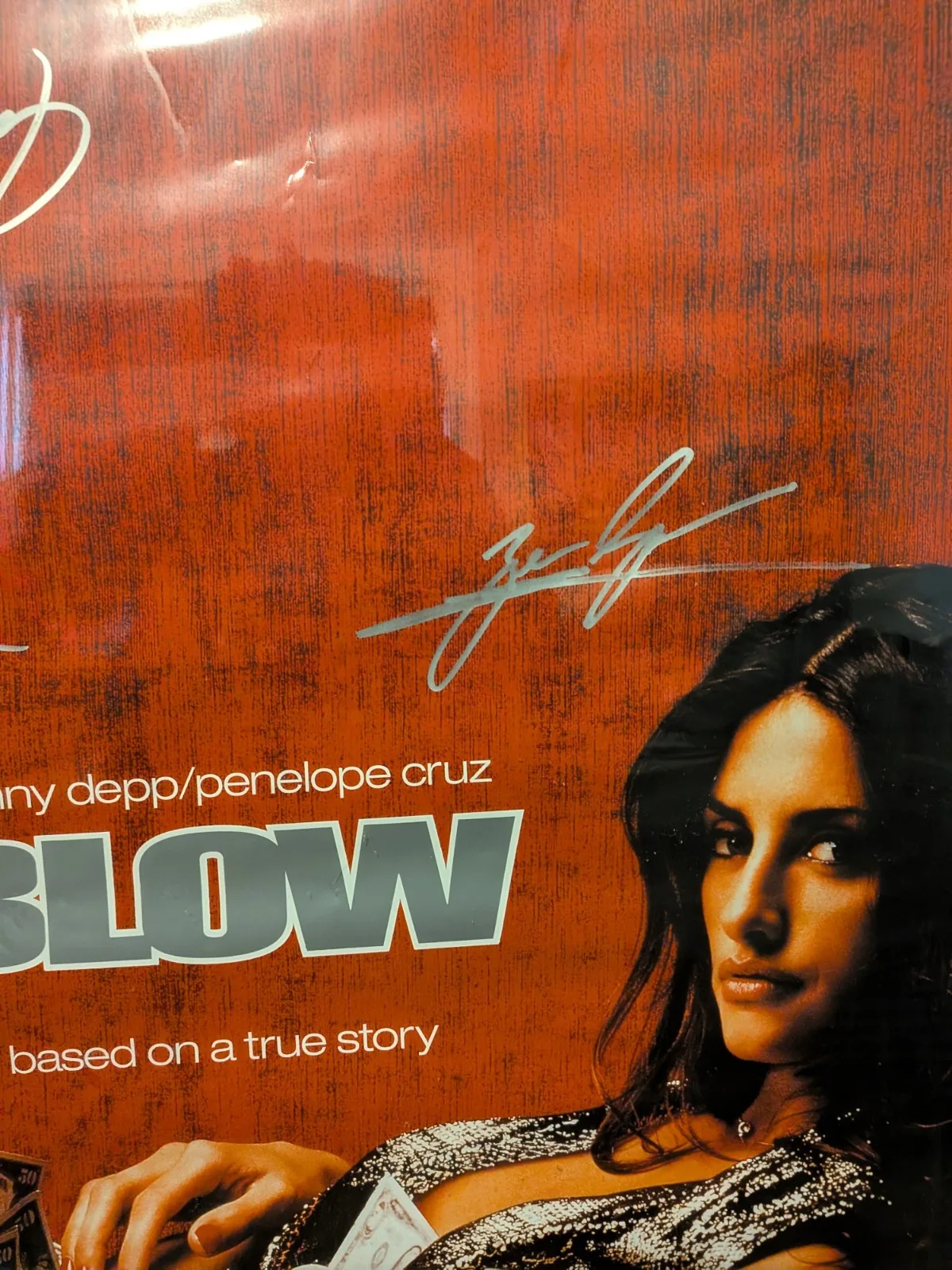 2001 Blow Movie Poster Autographed By "Johnny Depp & cast" 24x36 w/o COA, изображение 3