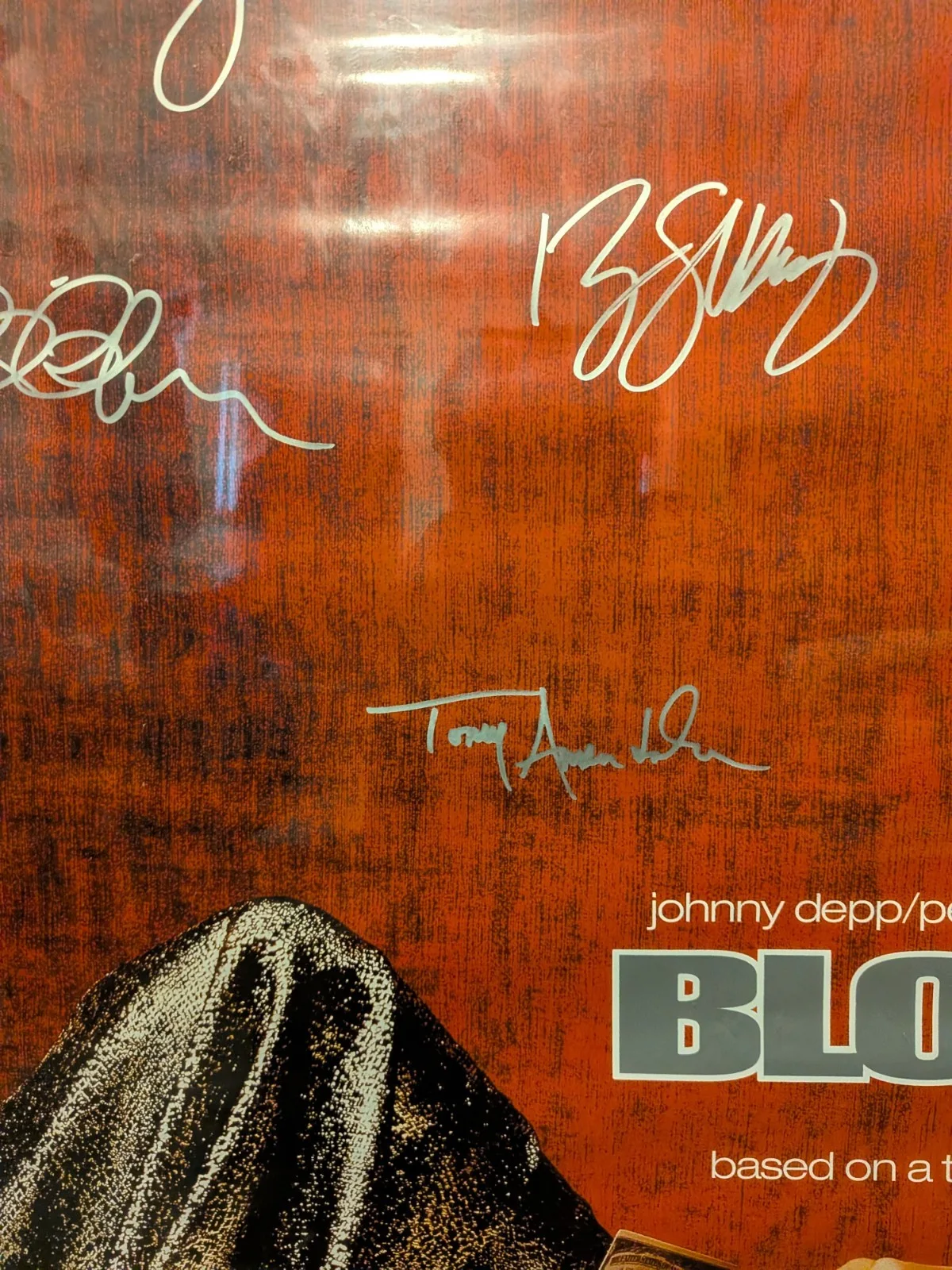 2001 Blow Movie Poster Autographed By "Johnny Depp & cast" 24x36 w/o COA, изображение 4