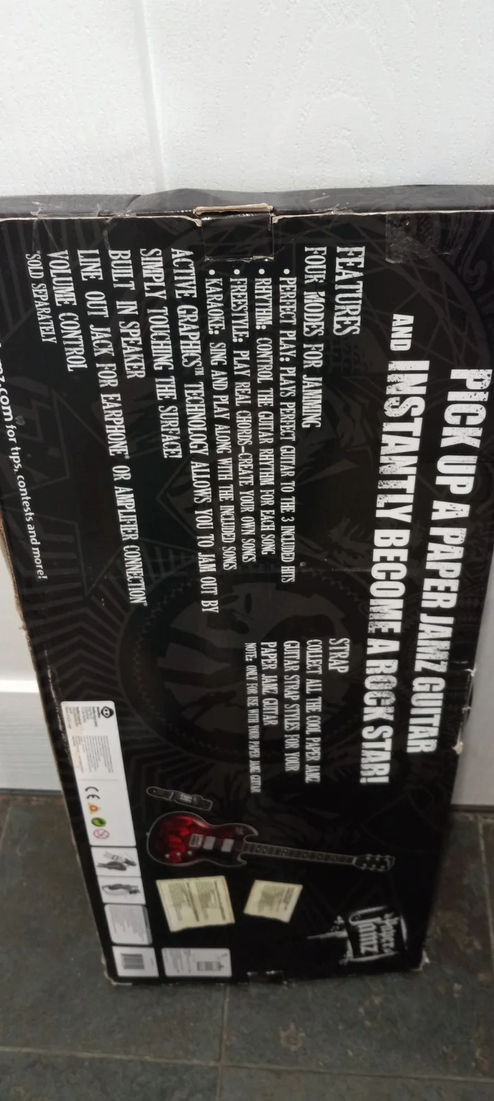AC/DC Paper Jamz Guitar Rock With Box And Strap, image 4