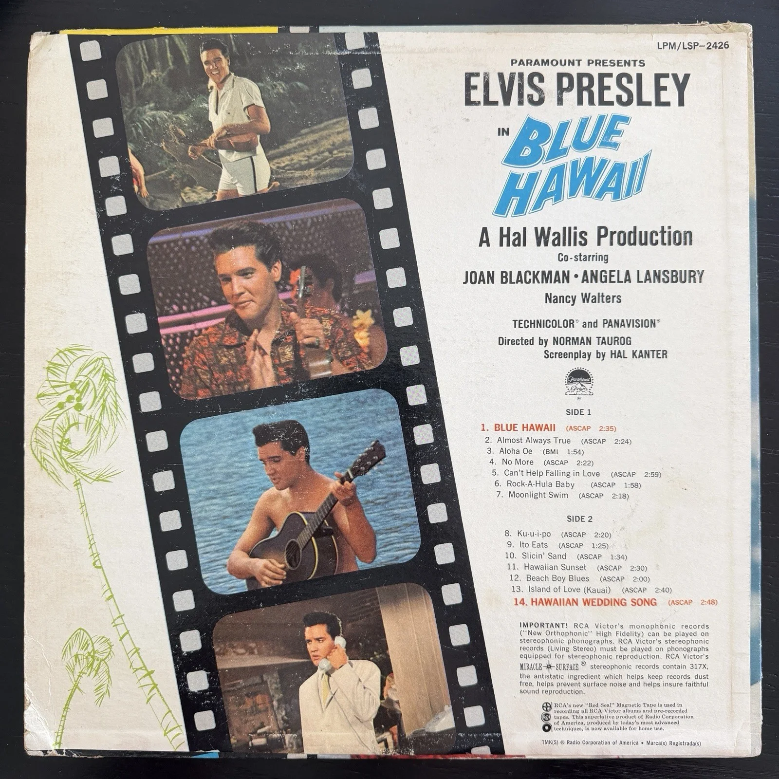 Elvis Presley Signed Blue Hawaii Record Album Cover JSA LOA Music Icon RARE, изображение 3