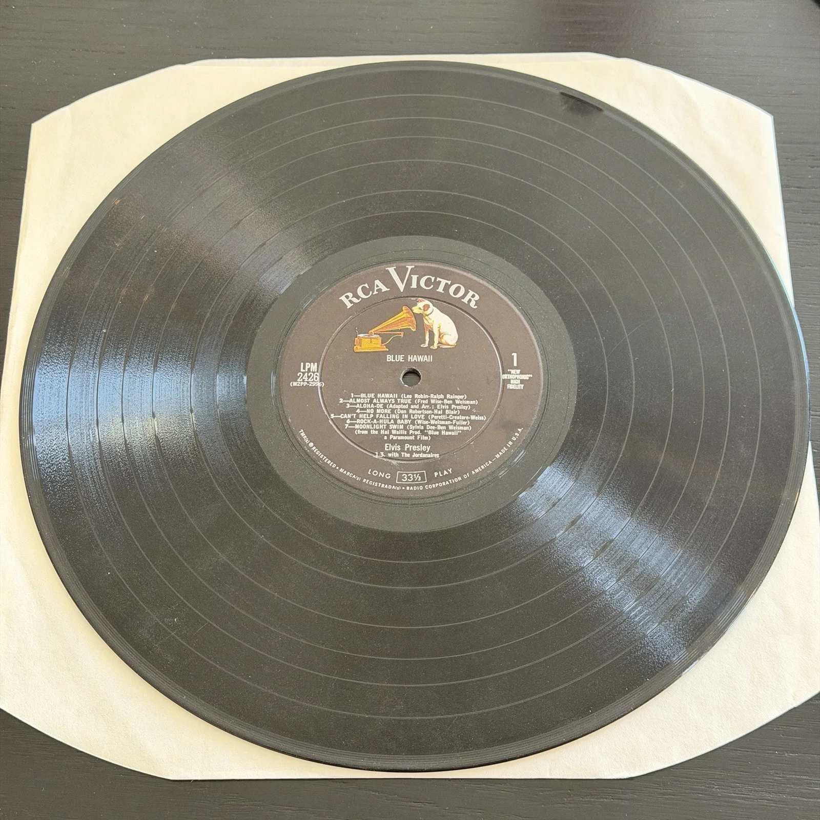 Elvis Presley Signed Blue Hawaii Record Album Cover JSA LOA Music Icon RARE, изображение 4