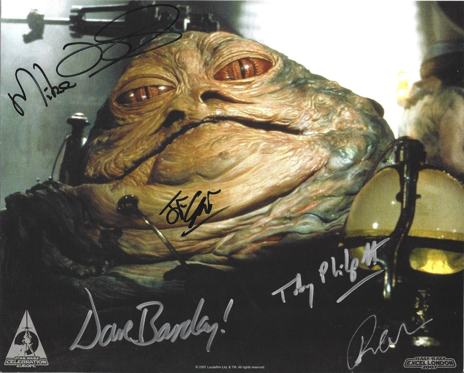 Mike Edmonds — FIVE SIGNED (5x) RARE Star Wars Celebration Europe 8x10 Photo Autograph