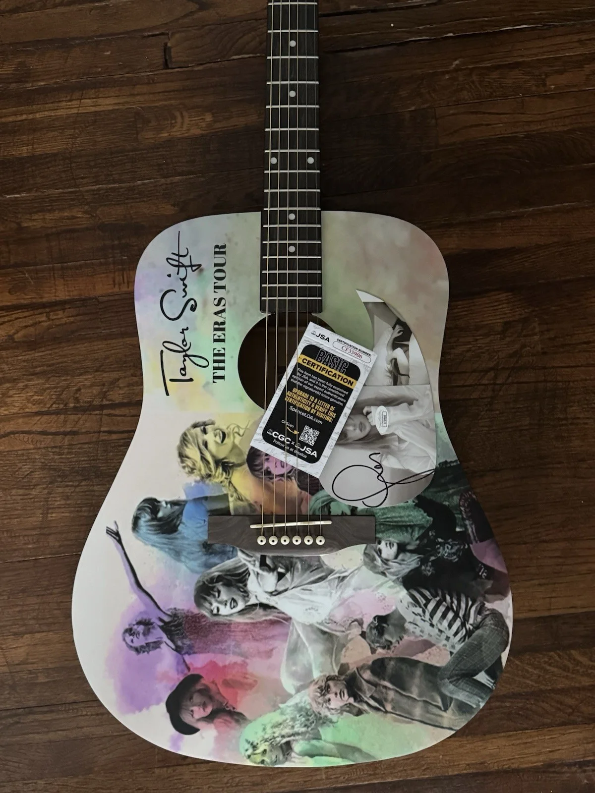 Taylor Swift The Eras Tour Autographed Acoustic-Electric Guitar JSA Certified, image 2