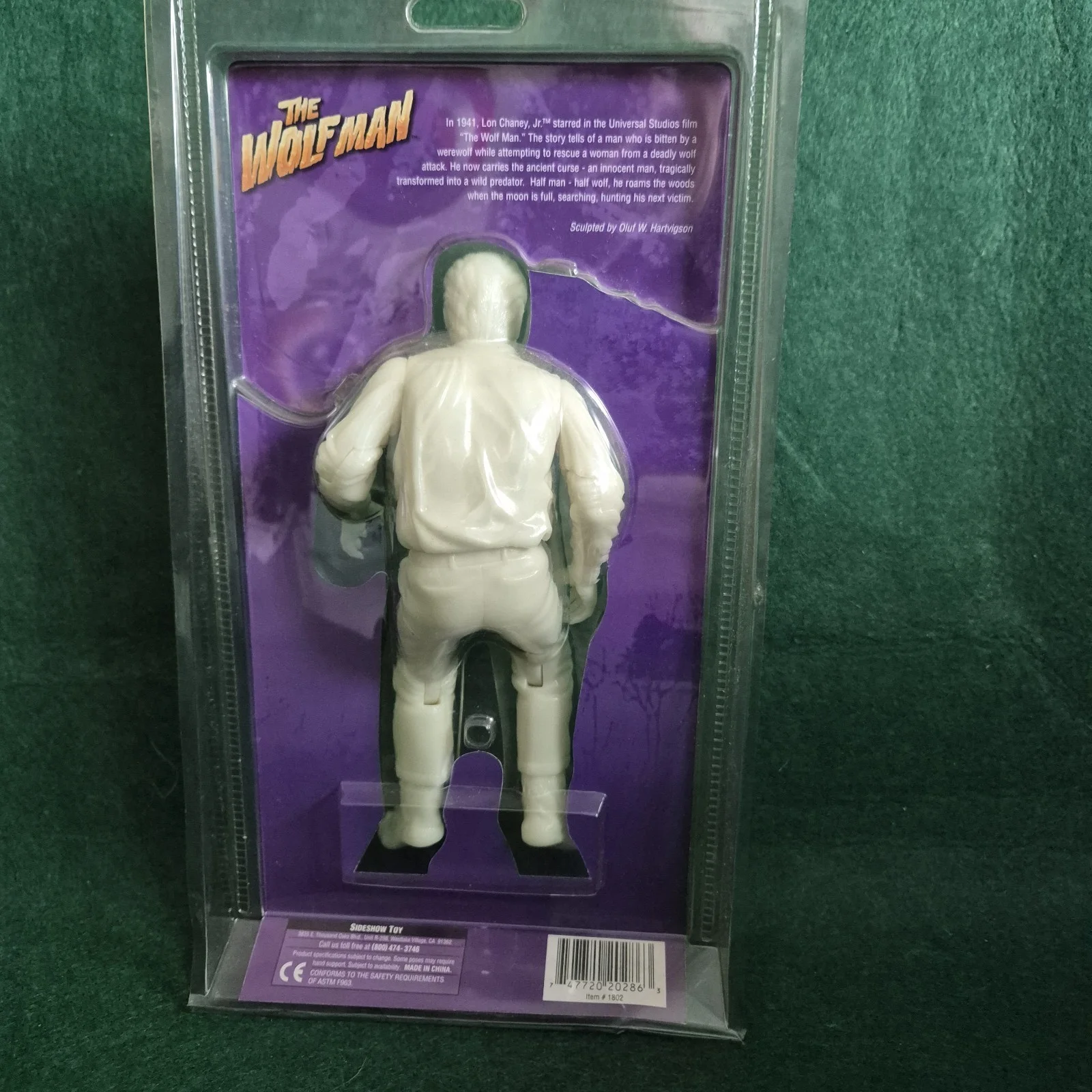 Sideshow Universal Monsters Wolf Man Glow in Dark Lon Chaney Sealed, image 2