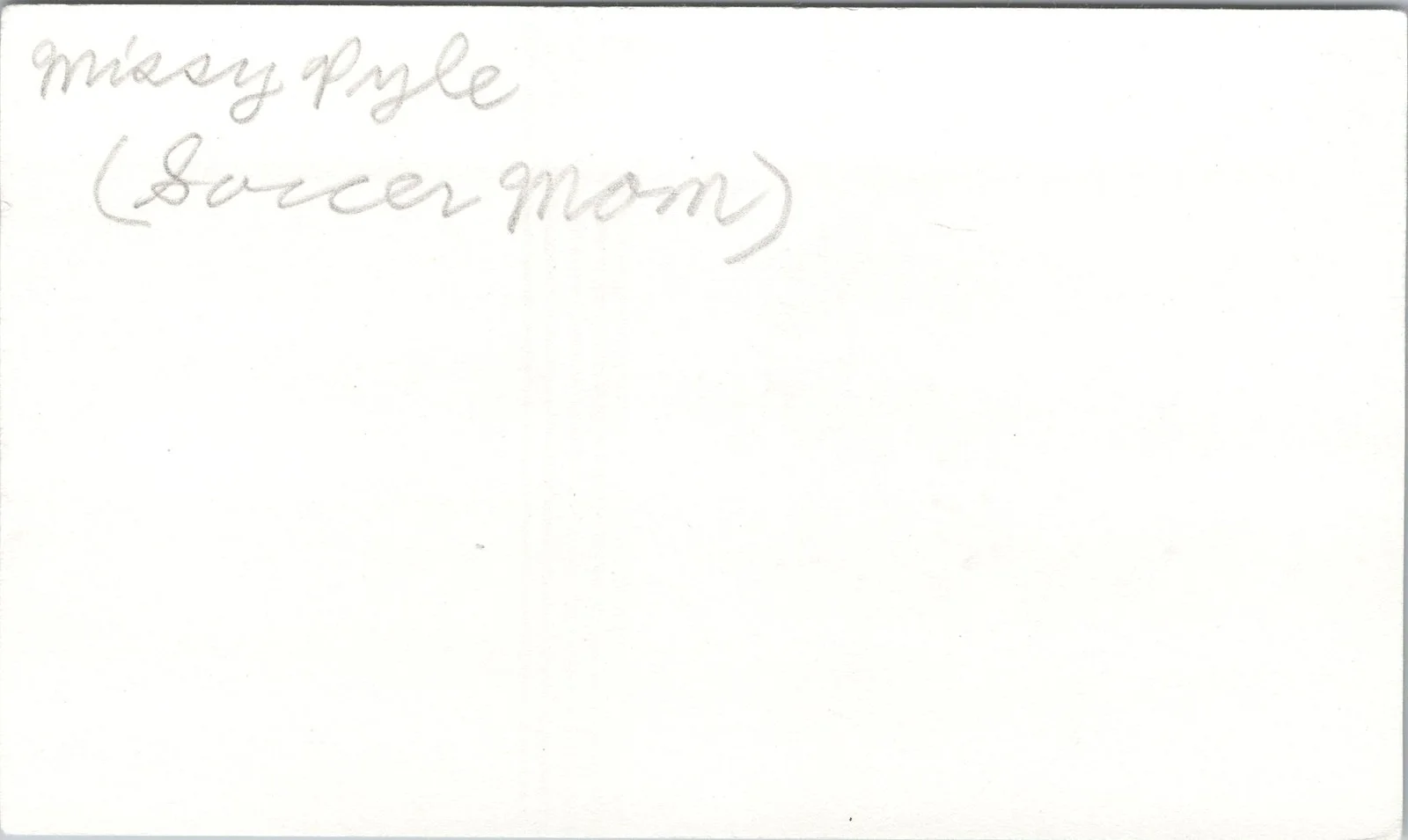 Missi Pyle — Missi Pyle Signed 3x5 Index Card Soccer Mom, Willy Wonka, Dodgeball Autographed, изображение 2