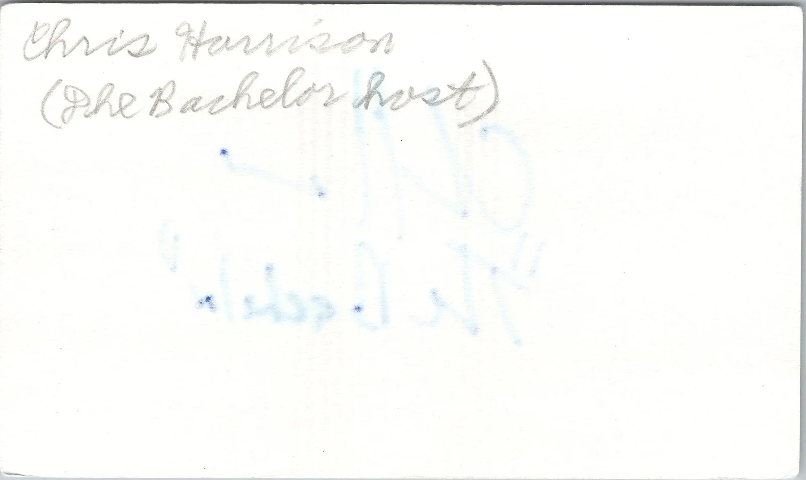 Chris Harrison — Chris Harrison Signed 3x5 Index Card The Bachelor Autographed, image 2