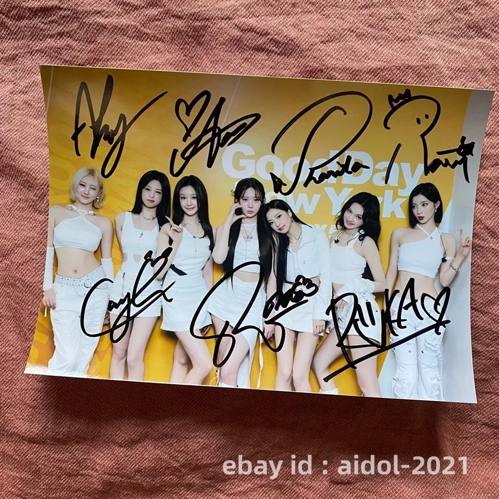 BABYMONSTER Group Photo K-POP Collection K-POP 5*7 Autographed Signed 2025, изображение 4
