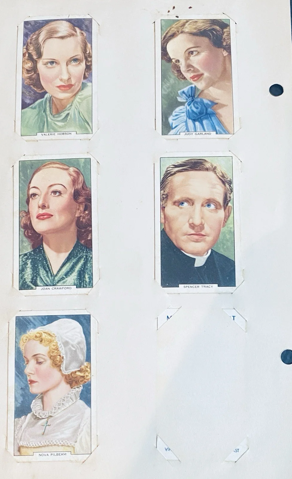 Original 1939 Set Of 11 No. My Favourite Part Film Stars Cigarette Cards, изображение 2