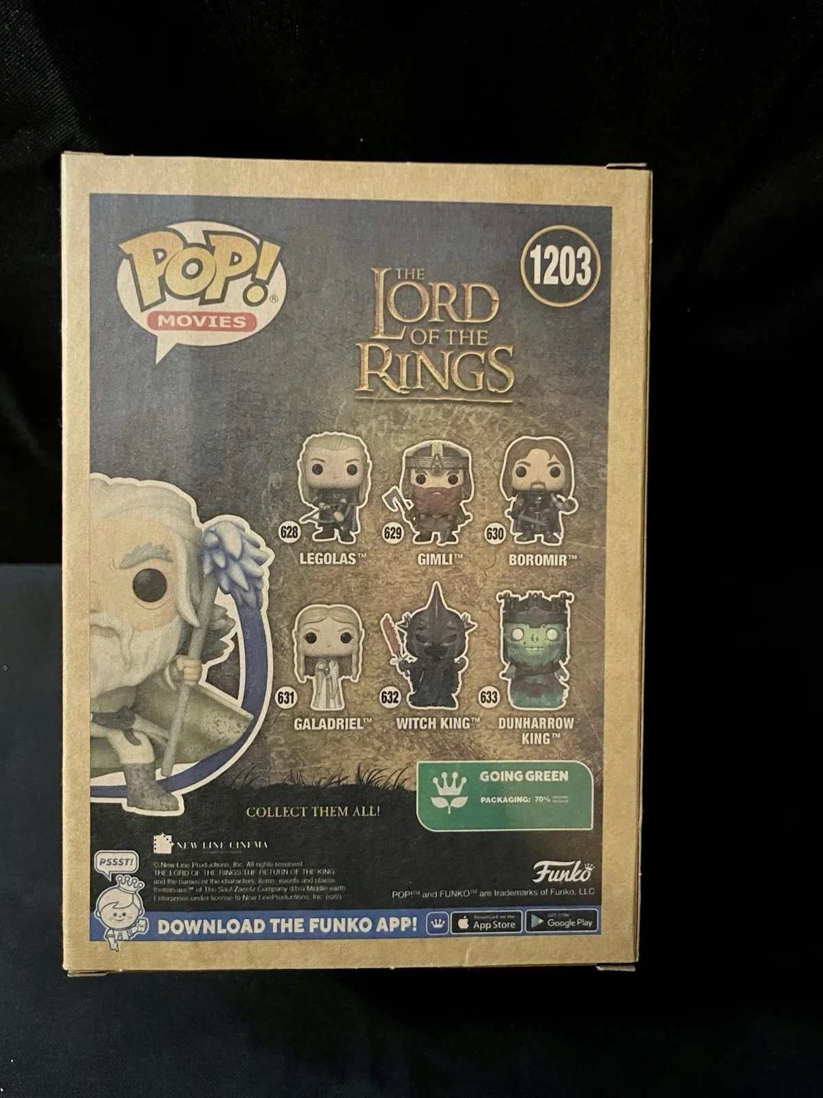 Ian McKellen — Ian McKellen Funko Pop Signed 1203 The Lord of The Rings Gandolf BAS, изображение 5