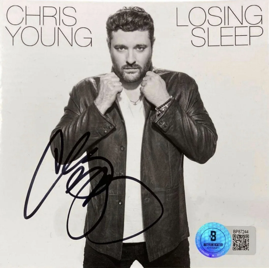 Chris Young Signed “Losing Sleep” CD Booklet Autographed Beckett BAS Certified, image 2