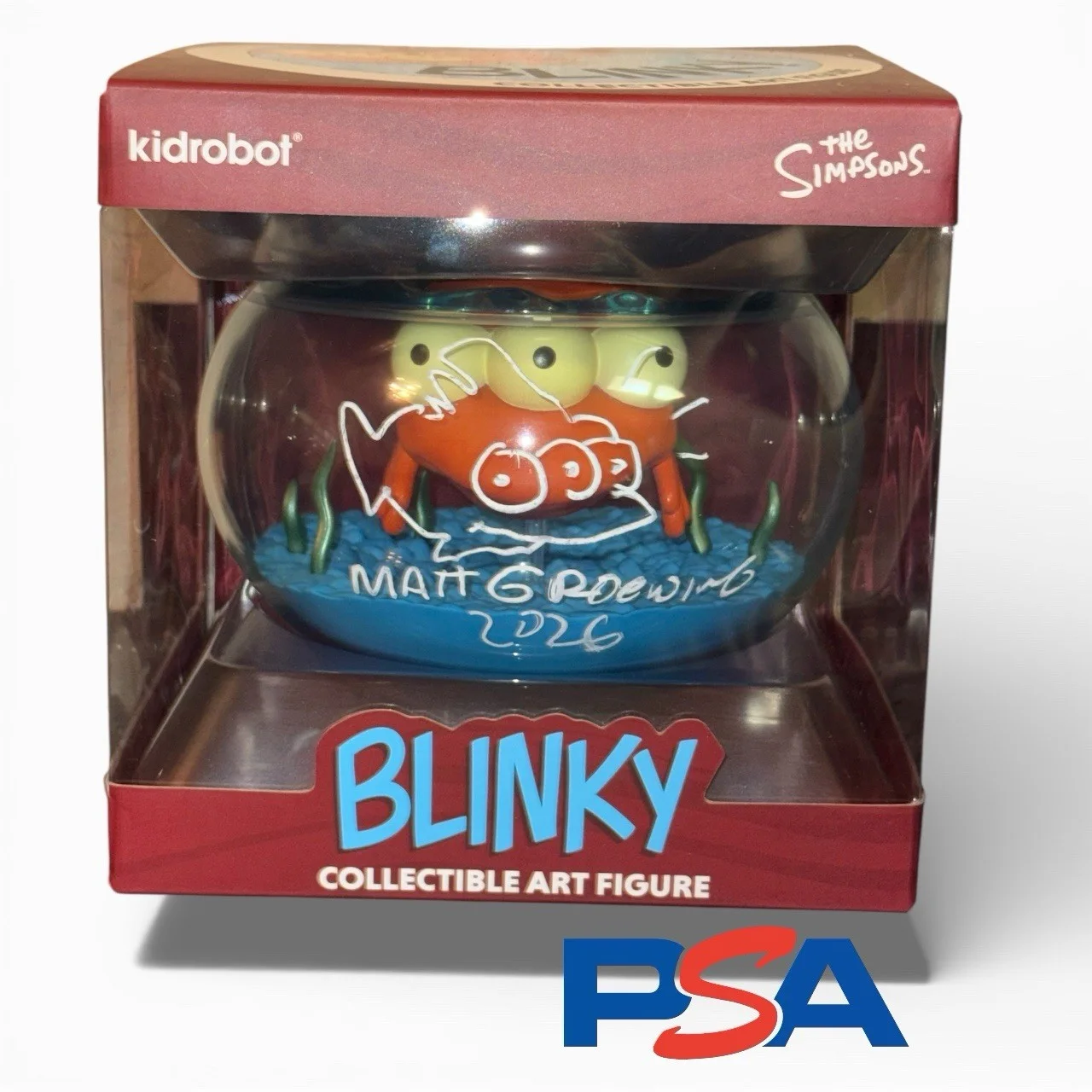 Matt Groening — MATT GROENING SIGNED THE SIMPSONS BLINKY KID ROBOT FIGURE PSA, image 3