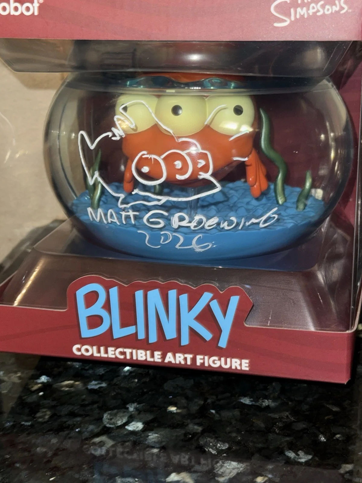 Matt Groening — MATT GROENING SIGNED THE SIMPSONS BLINKY KID ROBOT FIGURE PSA, image 4